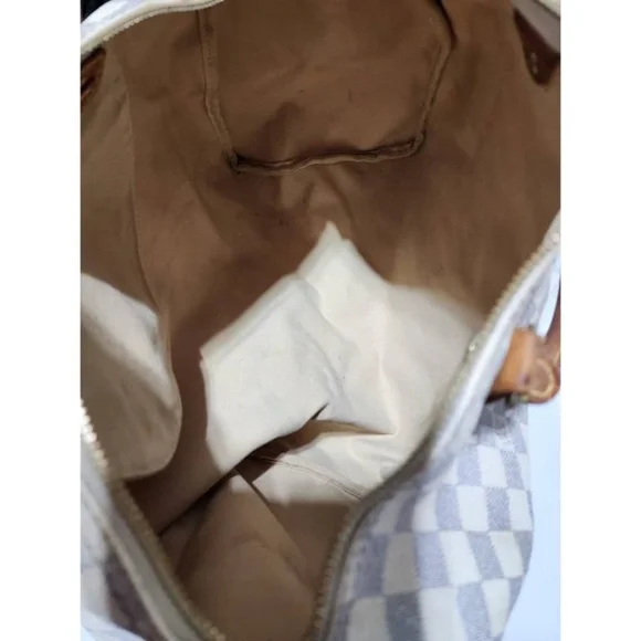 SOLD***Authentic LOUIS VUITTON Damier Azur Speedy 35 Hand Bag Brown/Cream - Picture 12 of 16